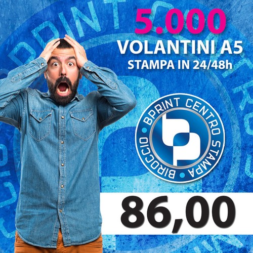Stampa 5000 volantini flyer - stampa, a5