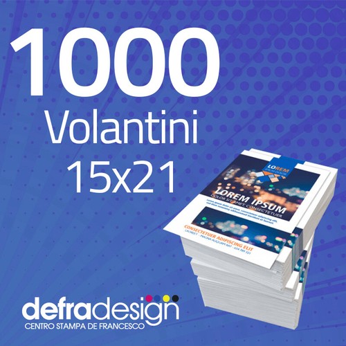 1000 volantini 15x21 stampa - volantini,