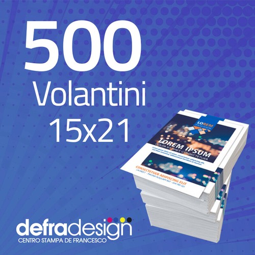 500 volantini 15x21 stampa - 500,