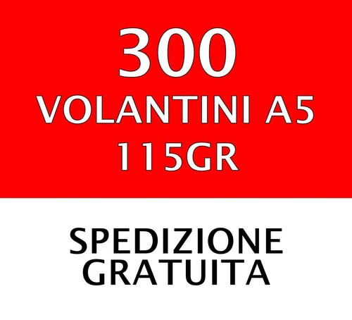 Stampa 300 volantini fronte - a5,